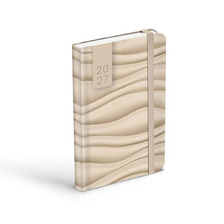 Diár 2027 vreckový 70x105mm béžový, vlny 7781643