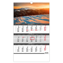 Trojmesačný kalendár nástenný Slovensko 2026, N320-26