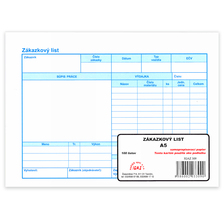 309 Zákazkový list A5 servisný list samoprepis