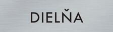 Štítok na dvere strieb.mat. 4x14cm text / DIELŇA