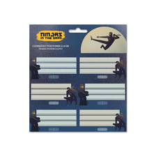 Štítky na zošity 3x6ks Ninjas in the dark