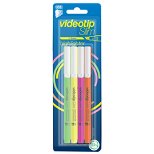 Sada zvýraznovačov Videotip Slim neón 1-3mm 4ks