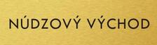 Štítok na dvere zlat.mat. 4x14cm text / NÚDZOVÝ VÝCHOD