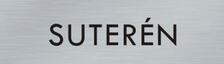 Štítok na dvere strieb.mat. 4x14cm text / SUTERÉN