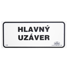 I 550 P Hlavný uzáver 21x9cm plast. tab.