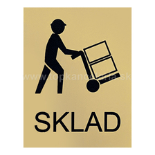 Štítok na dvere zlat.mat. 7x9cm Picto / SKLAD