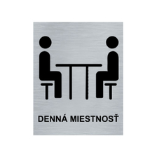 Štítok na dvere strieb.mat. 7x9cm Picto / Denná miestnosť