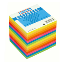Poznámkový bloček kocka lepená, 90x90x90 mm, neón