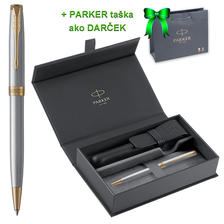 Parker Sonnet brúsený nerez pero GT BP, darčeková kazeta s puzdrom