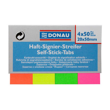 Samolepiace záložky DONAU neon 20 x 50mm