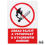 4201 5 P Zákaz fajčiť a vstup.otvor.ohňom tabula A4 