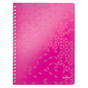 Poznámkový blok A4 linajkový Leitz WOW Ružová
