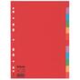 Kartónové rozraďovače Esselte Economy Červená, 12 listov, 225 x 3 x 297