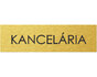 Štítok na dvere zlat.mat. 4x14cm text / KANCELÁRIA Zlatá matná