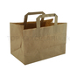 Papierová taška s plochou rúčkou 32x21x27cm Hnedá