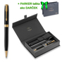 Parker Sonnet čierne lakované pero GT BP, darčeková kazeta s puzdrom Čierna