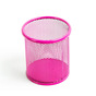 Drôtený stojan na písacie potreby ružový okrúhly 9984 Ružová