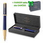Parker Ingenuity Dark Blue atramentové pero so zlatým klipom GT FP Modrá