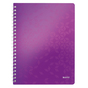 Poznámkový blok A4 linajkový Leitz WOW Purpurová