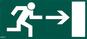 NE30 1 S Únikový východ vpravo 29,5 x 15,5 cm samolepka