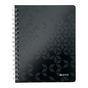 Poznámkový blok A5 linajkový Leitz WOW Čierna