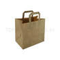 Papierová taška s plochou rúčkou 26x17x25cm Hnedá