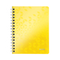 Poznámkový blok A5 linajkový Leitz WOW Žltá