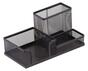 Drôtený stolový organizér čierny, 3 priehradky, 9150 Čierna