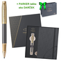 Parker IM Premium Arrow šedý roller GT RB, darčeková kazeta so zápisníkom Šedá
