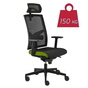 Game šéf VIP kancelárska stolička čierna/zelená do 150kg Zelená