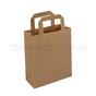 Papierová taška s plochou rúčkou 26x12x35cm Hnedá