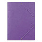 Prešpanový obal 3 klopá s gumou Donau 1 ks, Fialová