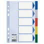 15264 Plastový rozraďovač A5 farebný 1-5 Modrá