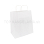 Papierová taška s krútenou rúčkou 32x12x41cm biela Biela