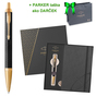 Parker IM Premium čierne rastr. pero GT BP, darčeková kazeta so zápisníkom  Čierna