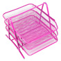 Drôtený stojan odkladací 3 poschodový ružový 9997 Ružová