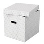628288 Úložný box kocka biela 3ks Esselte Home s úchytom Biela