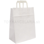 Papierová taška s plochou rúčkou 45x17x48cm Biela