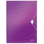 Obal s gumou a chlopňami Leitz WOW Purpurová
