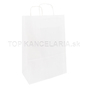 Papierová taška s krútenou rúčkou 35x14x26cm biela Biela