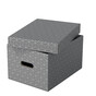 628283 Úložný box stredný šedý 3ks Esselte Home s úchytom