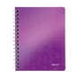 Poznámkový blok A5 linajkový Leitz WOW Purpurová