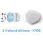 Respiračné rúško respirátor 1ks KN95 ekvivalent FFP2