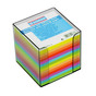 Poznámková kocka farebná nelepená v zásobníku 95x95x95mm 492099