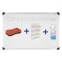 TM129ALF Set magnetická biela tabuľa 120x90cm + stierka+roztok+organizér Biela