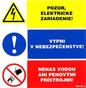 9112 3 S 3T Pozor el.zariadenie,Vypni , Nehas vodou 9,5 x 10cm