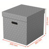 628289 Úložný box kocka šedá 3ks Esselte Home s úchytom