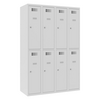 SUS342W Šatníková skriňa 8 uzamykateľnými priehradkami 180x120