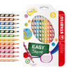Farebné ceruzky trojhranné pre ľavákov STABILO EASYcolors 12 ks + strúhadlo