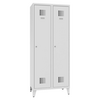 SUM421W kovová šatňová skriňa dvojdielna s medzistenou a nožičkami 194 x 80 x 49 cm